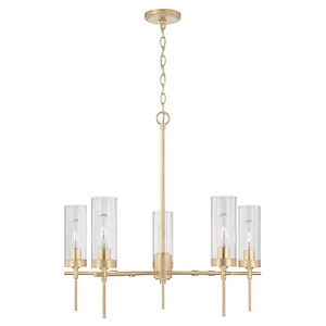 Riley - 5 Light Chandelier In Modern Style-26 Inches Tall and 27.5 Inches Wide - 1267553