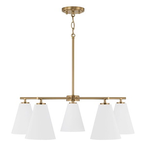 Charlie - 5 Light Chandelier In Modern Style-8.25 Inches Tall and 28 Inches Wide
