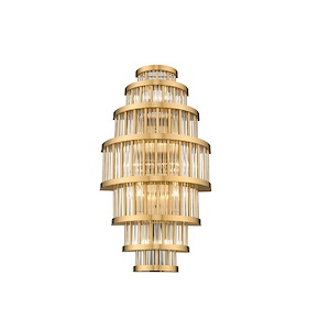 Waldorf - 1 Light Wall Sconce-9 Inches Tall and 21 Inches Wide