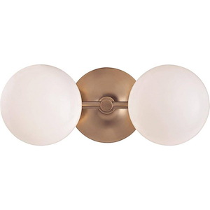 Overdale Point 2-Light LED Bath Bracket - 13 Inches Wide by 5 Inches High - 1227913