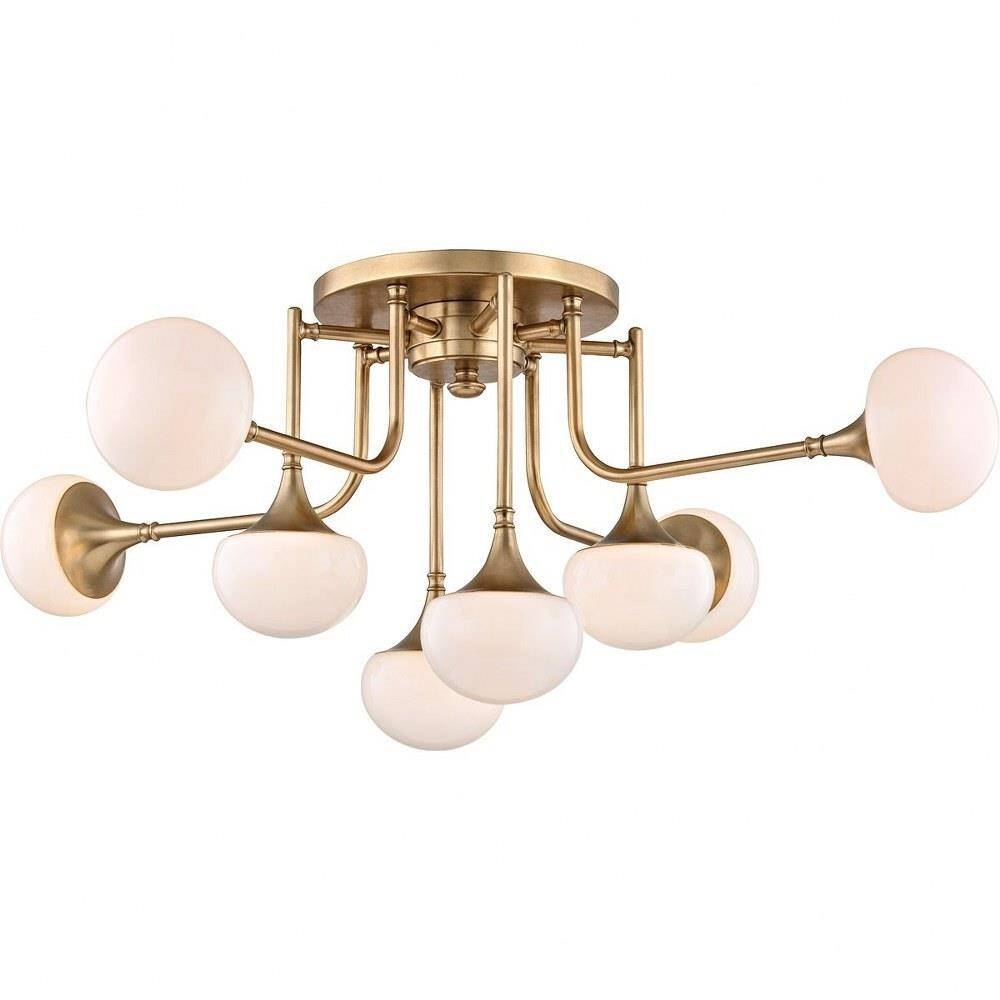 Bailey Street Home 116-BEL-2972894 Overdale Point 8-Light LED Semi Flush - 36.5 Inches Wide by 14.5 Inches High