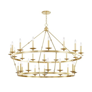 Stirling Isaf - Twenty Eight Light Chandelier in Transitional Style - 58 Inches Wide by 40.75 Inches High - 1228511