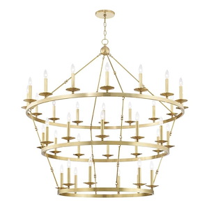 Stirling Isaf - Thirty Six Light Chandelier in Transitional Style - 58 Inches Wide by 54.25 Inches High - 1228468