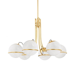 Kennedy Pleasant - 6 Light Chandelier In Modern Style-25.5 Inches Tall and 40 Inches Wide - 1316241