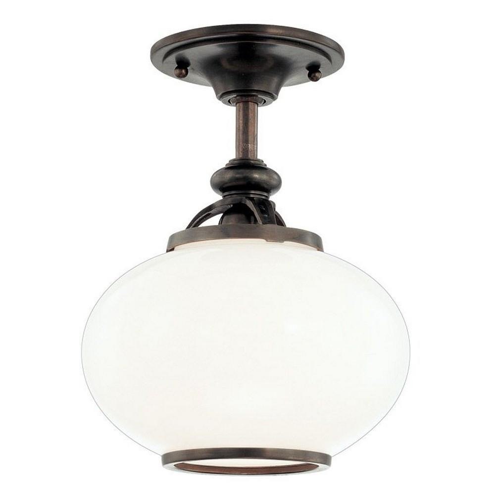 Bailey Street Home 116-BEL-693080 Stocks Path - One Light Semi Flush Mount - 9 Inches Wide by 11.5 Inches High