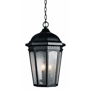 Bryony Glas - 3 light Outdoor Hanging Pendant - with Traditional inspirations - 21.25 inches tall by 12.25 inches wide - 1229697