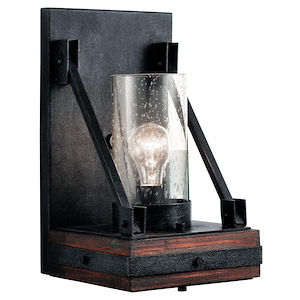 1 Light Wall Sconce-with Lodge/Country/Rustic inspirations-14.75 inches tall by 8.75 inches wide