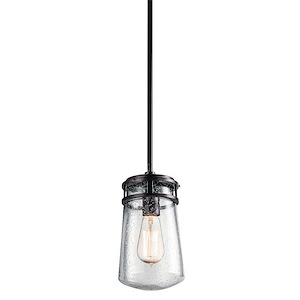 Cranleigh Mead - 1 light Outdoor Pendant - with Coastal inspirations - 11.75 inches tall by 6 inches wide - 1229636