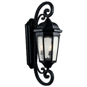 Bryony Glas - 3 light Outdoor X-Large Wall Mount - with Traditional inspirations - 40.25 inches tall by 13.5 inches wide - 1229555