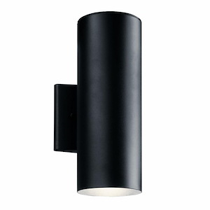 15W 3000K 1 LED Small Outdoor Wall Lantern - with Contemporary inspirations - 12 inches tall by 5 inches wide
