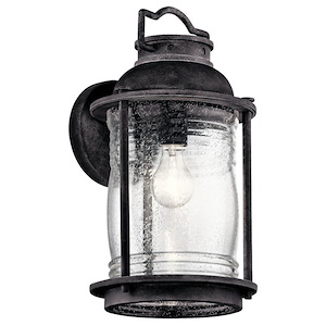 Dunlin Down-1 light Outdoor Large Wall Lantern-with Lodge/Country/Rustic inspirations-16 inches tall by 8.75 inches wide