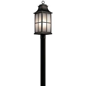 Edmund Garden - 1 light Outdoor Post Lantern - with Traditional inspirations - 23 inches tall by 8.5 inches wide