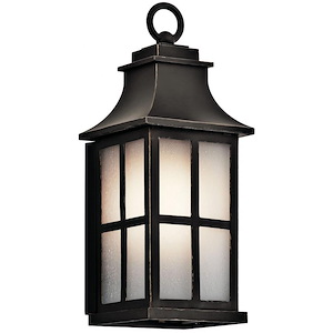 Edmund Garden - 1 light Outdoor Small Wall Lantern - with Traditional inspirations - 14.25 inches tall by 5.75 inches wide