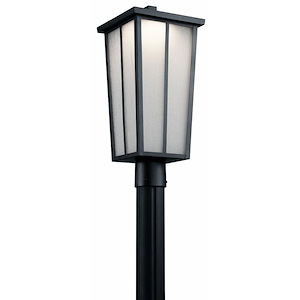 Evesham Parade - 1 LED Outdoor Post Lantern - with Transitional inspirations - 19.75 inches tall by 8.5 inches wide