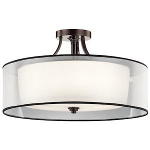 Bentinck Mount - 5 light Semi-Flush Mount - with Transitional inspirations - 15.25 inches tall by 28 inches wide - 1229959