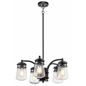 Cranleigh Mead - 5 light Outdoor Chandelier - with Coastal inspirations - 9.75 inches tall by 24 inches wide - 1230132
