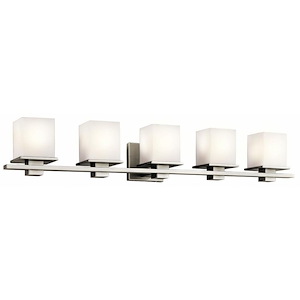 Cantabury Avenue - 5 Light Transitional Vanity Light Damp Location Rated with Soft Contemporary Style - 6.5 inches tall by 40.25 inches wide - 1230135