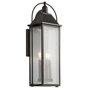 Gas Pastures - 4 light Large Outdoor Wall Mount - with Traditional inspirations - 28.75 inches tall by 12.5 inches wide