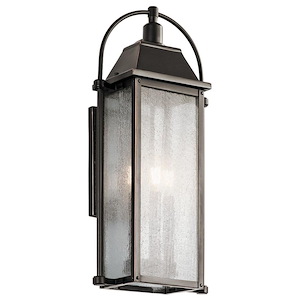 Gas Pastures - 3 light Medium Outdoor Wall Mount - with Traditional inspirations - 23.25 inches tall by 10.5 inches wide