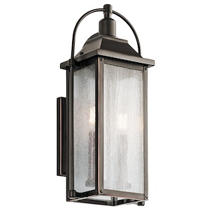 Gas Pastures - 2 light Small Outdoor Wall Mount - with Traditional inspirations - 18.5 inches tall by 8.25 inches wide