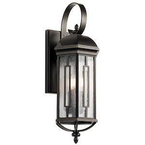 Geldof Road - 3 light Large Outdoor Wall Mount - with Traditional inspirations - 26.5 inches tall by 9.5 inches wide - 1229996