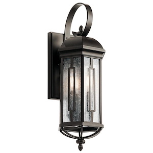 Geldof Road - 3 light Medium Outdoor Wall Mount - with Traditional inspirations - 21.75 inches tall by 7.75 inches wide - 1230009