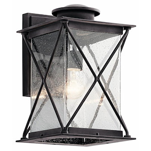 Glendyne Way-1 light Large Outdoor Wall Lantern-with Lodge/Country/Rustic inspirations-15 inches tall by 9.5 inches wide - 1230040