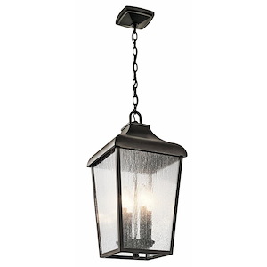 Gleneagles Grove - 4 light Outdoor Hanging Lantern - with Traditional inspirations - 19.75 inches tall by 10 inches wide