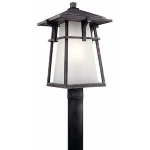 Chatsworth Top-1 light Outdoor Post Lantern-with Arts and Crafts/Mission inspirations-20 inches tall by 12.25 inches wide - 1230036
