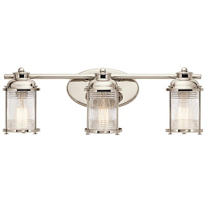 Dunlin Down-3 Light Bathroom Light Fixture Approved for Damp Locations-with Lodge/Country/Rustic inspirations-24 inches wide - 1230037
