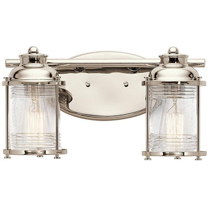 Dunlin Down-2 Light Bathroom Light Fixture Approved for Damp Locations-with Lodge/Country/Rustic inspirations-14.25 inches wide - 1230231