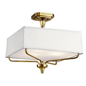 Greyfriars Paddock - 3 Light Semi-Flush Mount In Traditional Style-15 Inches Tall and 15 Inches Wide - 1280697