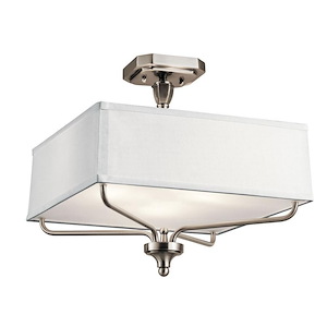 Greyfriars Paddock - 3 light Semi Flush Mount - with Traditional inspirations - 15 inches tall by 15 inches wide - 1229972