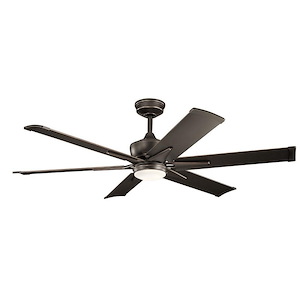 Hill View Boulevard - Outdoor Ceiling Fan with Light Kit - 16.25 inches tall by 60 inches wide
