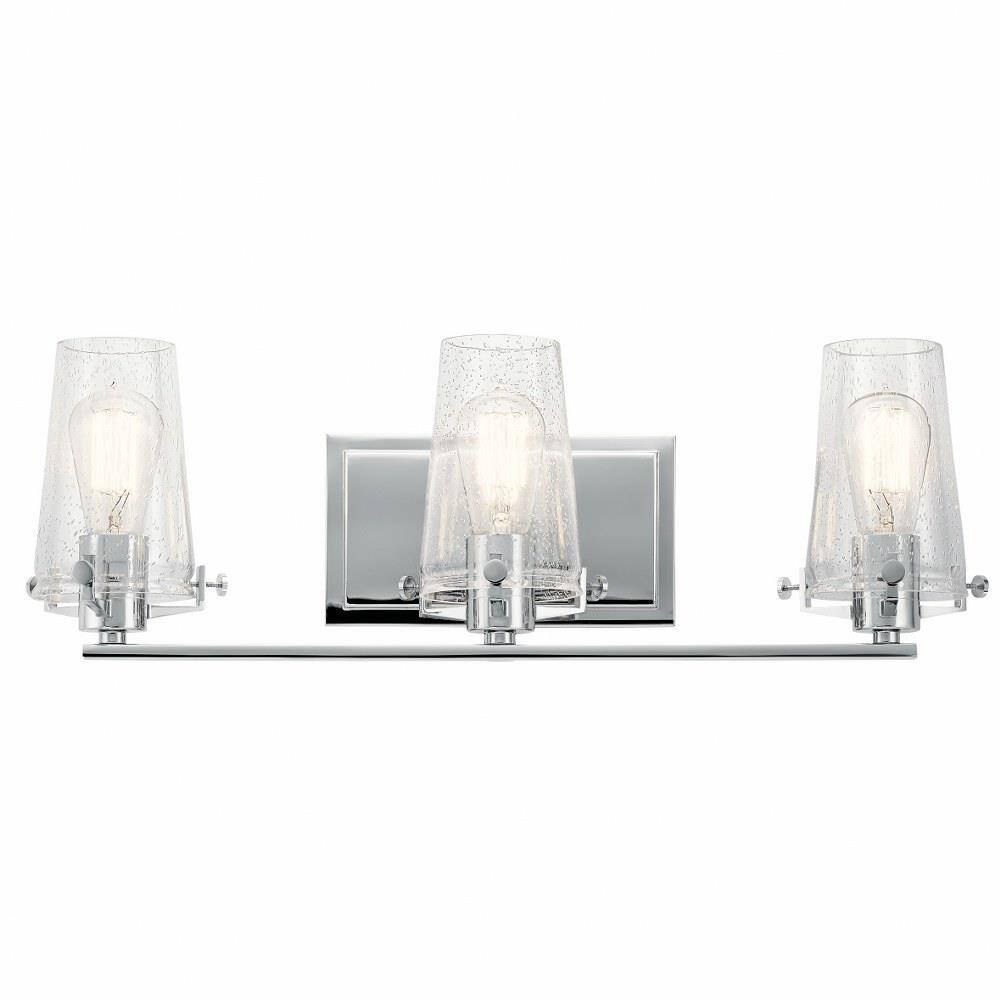 Bailey Street Home 147-BEL-2279327 Heol Elfed - 3 Light Contemporary Bathroom Light Fixture Approved for Damp Locations - with Vintage Industrial inspirations - 24 inches wide