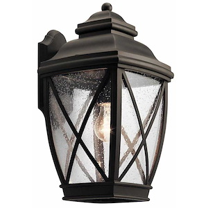 1 Light Outdoor Wall Sconce-with Lodge/Country/Rustic inspirations-17 inches tall by 9.5 inches wide - 1230277