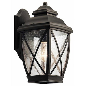 1 Light Outdoor Wall Sconce-with Lodge/Country/Rustic inspirations-13.5 inches tall by 7.5 inches wide