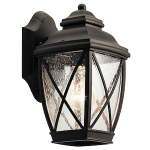 Highbury Wood-1 Light Outdoor Wall Sconce-with Lodge/Country/Rustic inspirations-10.25 inches tall by 5.75 inches wide - 1230183