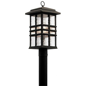 Crossley Ridgeway-1 light Outdoor Post Lantern-with Arts and Crafts/Mission inspirations-20.5 inches tall by 9.5 inches wide - 1230299
