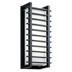 Lynton Heath - 2 Light Outdoor Wall Sconce - with Contemporary inspirations - 7 inches wide