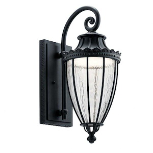 Hillary Meadow - 1 Light Outdoor Wall Sconce - with Traditional inspirations - 22.25 inches tall by 9 inches wide - 1230278
