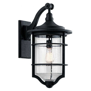 Reed Garth - Transitional 1 Light Outdoor Wall Sconce - with Coastal inspirations - 21.75 inches tall by 11.5 inches wide - 1230303