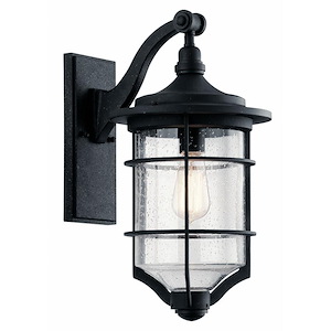 Reed Garth - Transitional 1 Light Outdoor Wall Sconce - with Coastal inspirations - 18.25 inches tall by 9.5 inches wide - 1230332