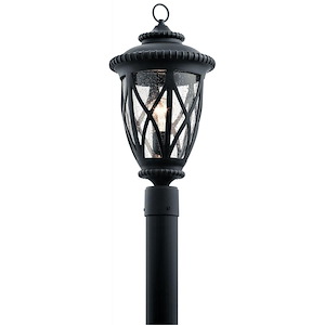 Hilton Links - 1 light Outdoor Post Lantern - with Traditional inspirations - 20.75 inches tall by 10.25 inches wide - 1230305