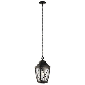 Highbury Wood - 1 light Outdoor Hanging Lantern - 18.75 inches tall by 9.5 inches wide - 1230306