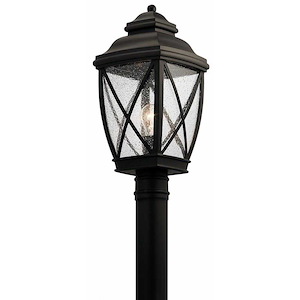 Highbury Wood - 1 light Outdoor Post Lantern - 19.75 inches tall by 9.5 inches wide