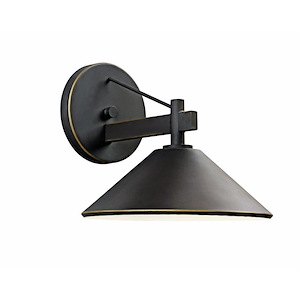 Brown Lee Lane - 1 light Outdoor Wall Bracket - 8 inches wide