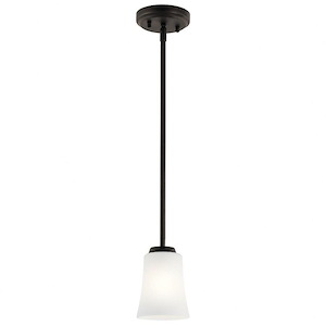 Hospital Green - Mini-pendant 1 Light - with Contemporary inspirations - 7.25 inches tall by 4.75 inches wide - 1230505