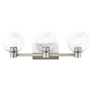 Bull Wharf - 3 Light Vanity Light Approved for Damp Locations - with Transitional inspirations - 8.25 inches tall by 24.5 inches wide - 1230561