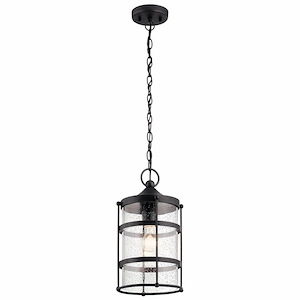 Bartlet Place - 1 light Outdoor Hanging Pendant - with Coastal inspirations - 16.5 inches tall by 9 inches wide - 1230568